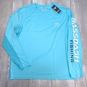Bassdash Fishing Shirt Mens 2XL Blue Long Sleeve UPF 50+ Performance BG1001